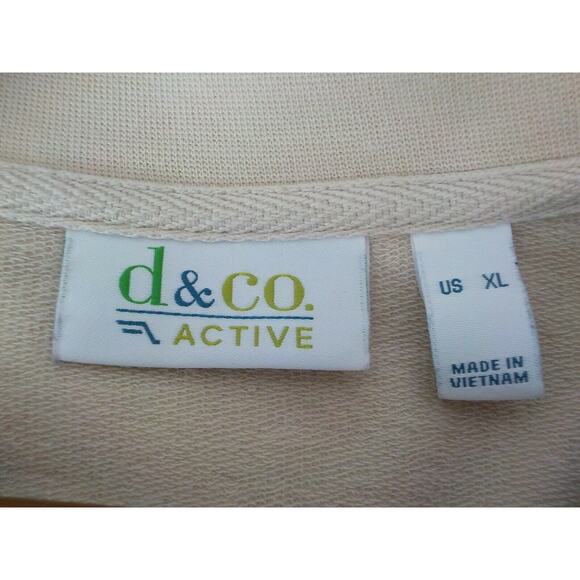 D&Co Active Sports Jacket Full Zip Up Women size XL Beige with Camo Sleeves - Picture 10 of 11